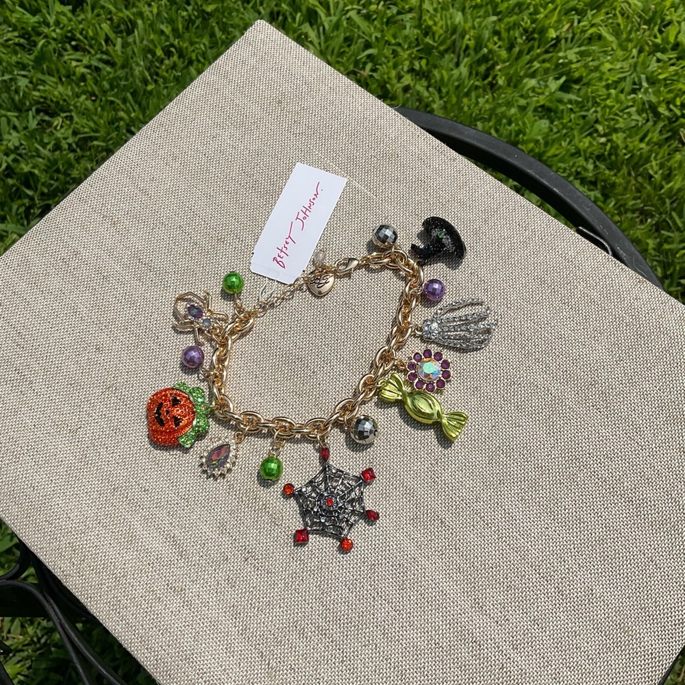 Betsey Johnson Halloween Charm Bracelet with Colorful Accents